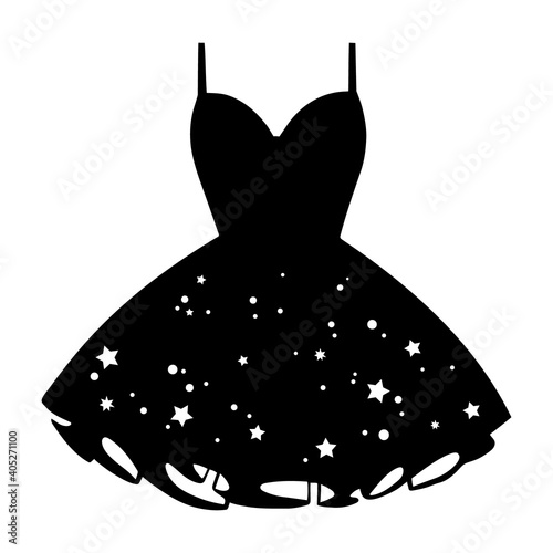 womens star print cocktail dress