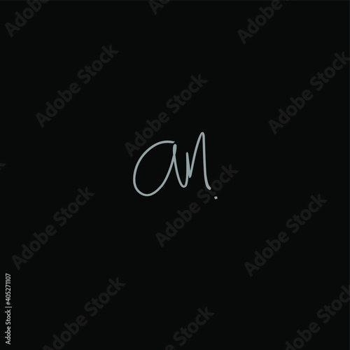 an handwritten logo for identity black background