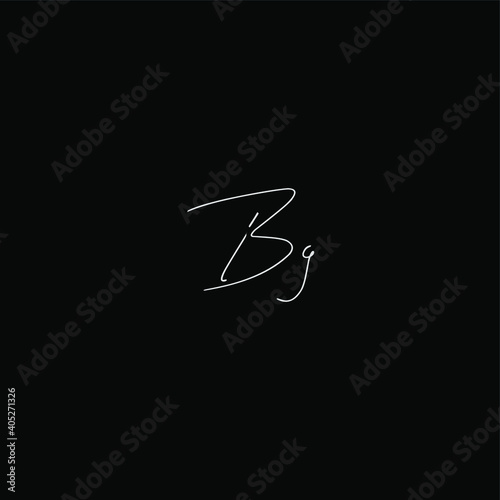 Bg initial handwriting black background