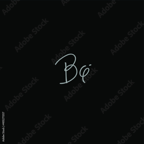 BG initial handwriting black background
