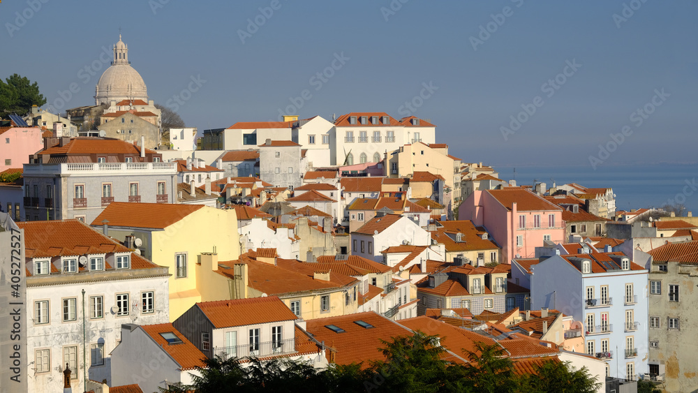 Lisbon  houses and rooftops, Lisbon, Portugal