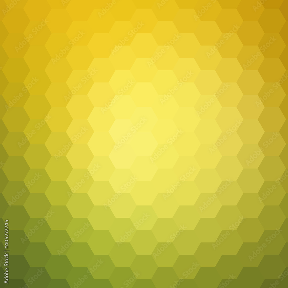 Background of yellow, green geometric shapes. Mosaic pattern. Background of yellow, green geometric shapes. Mosaic pattern.