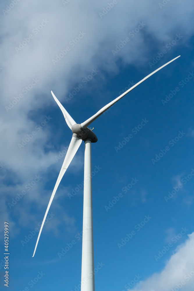 Frontal view of wind turbine for electric power generation Frontal view of wind turbine for electric power generation