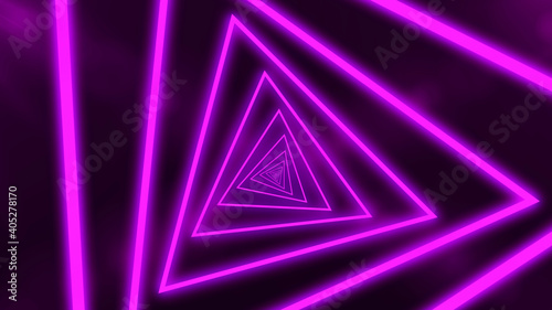 Φωτογραφία Abstract digital background with neon purple triangles