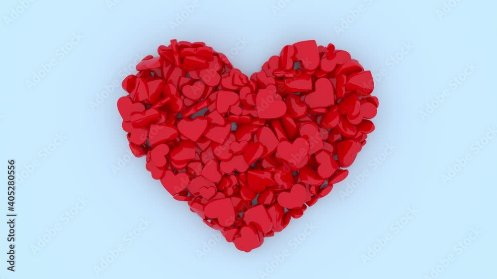 Hearts falling on a blue background. St valentine's day concept. Romantic love greeting card. Hearts falling on a blue background. St valentine's day concept. Romantic love greeting card.