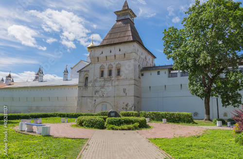 view of the Rostov Kremlin, photo taken on a sunny summer day