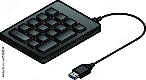 A USB numeric keypad.