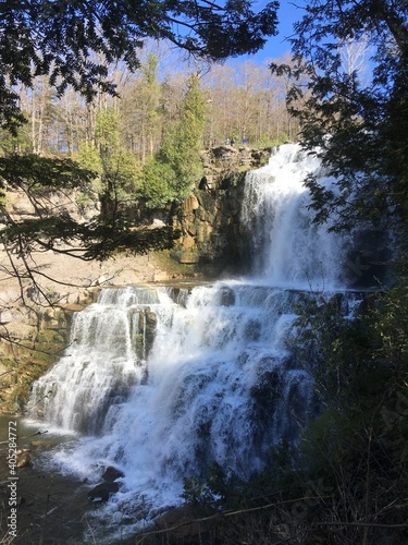 waterfall in the mountains