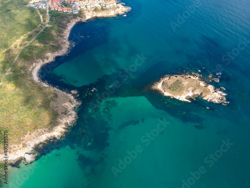 Aerial view of Arkutino region near resort of Dyuni, Burgas Region, Bulgaria 