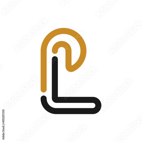 Initial lp letter logo vector template design. Linked letter pl logo design.