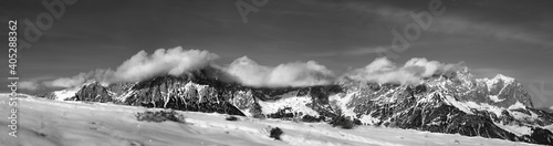 Wilder Kaiser Panorama in Winterlandschaft am Hartkaiser photo