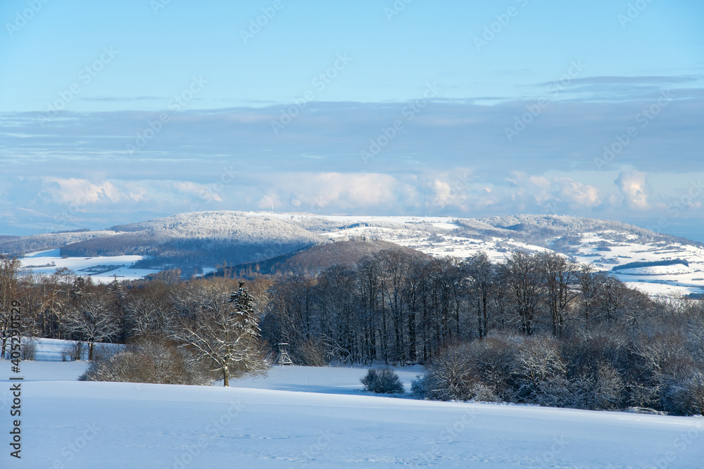 Die Thüringer Rhön mit Blick auf die Hohe Geba Die Thüringer Rhön mit Blick auf die Hohe Geba