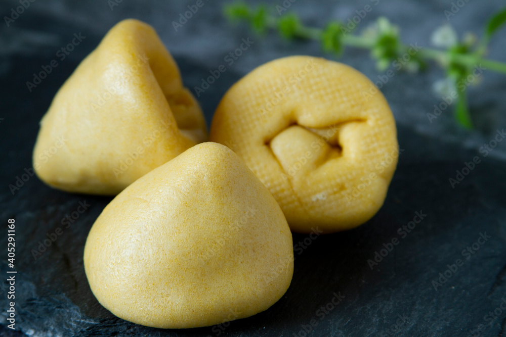 Chinese cornbread, Wotou, steamed ban close up. Chinese cornbread, Wotou, steamed ban close up.