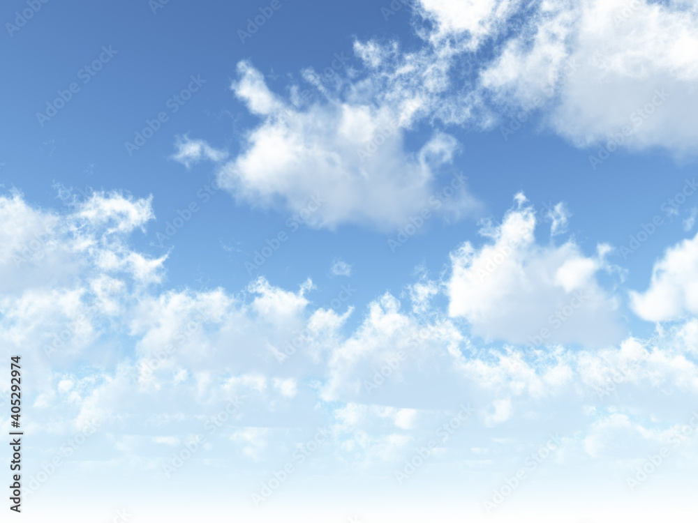 Fototapeta premium White cumulus clouds