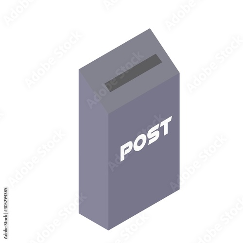 Isometric post box vector illustration eps. 10