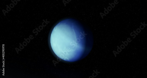 Fototapeta Naklejka Na Ścianę i Meble -  Neptune, planets of the solar system, space, 3D render, solar system, stars, galaxy