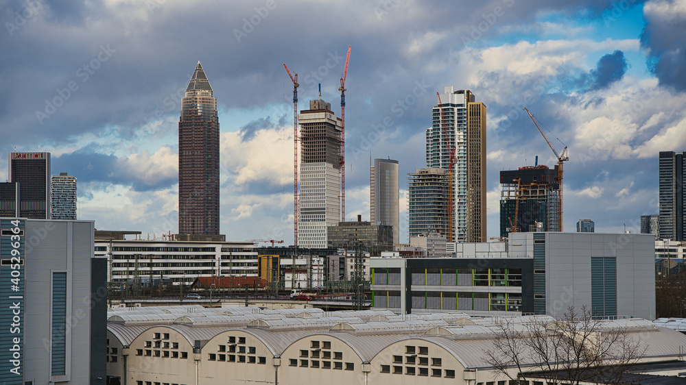 Frankfurt Skyline in Bau