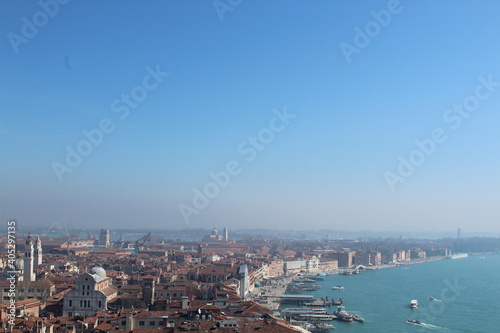 Birds eye view of Venice, Italy skyline