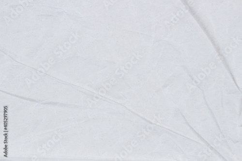 White crumpled wrapping paper texture background