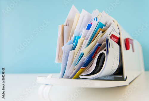 Mailbox full of correspondence