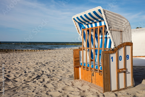 Beach Chair, Baltic Sea, Mecklenburg-West Pomerania, Germany, Europe photo