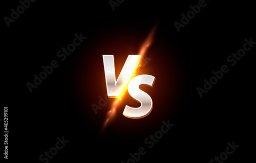 Versus game cover, banner sport vs, team concept.