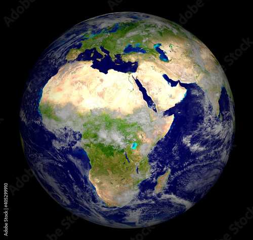 Digitally generated image of planet earth