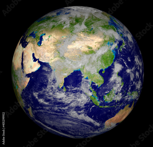 Digitally generated image of planet earth