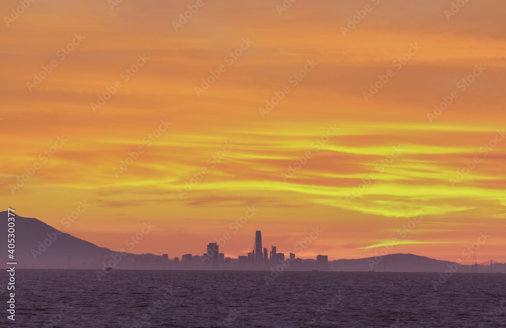 San Francisco Bay Area at Sunset