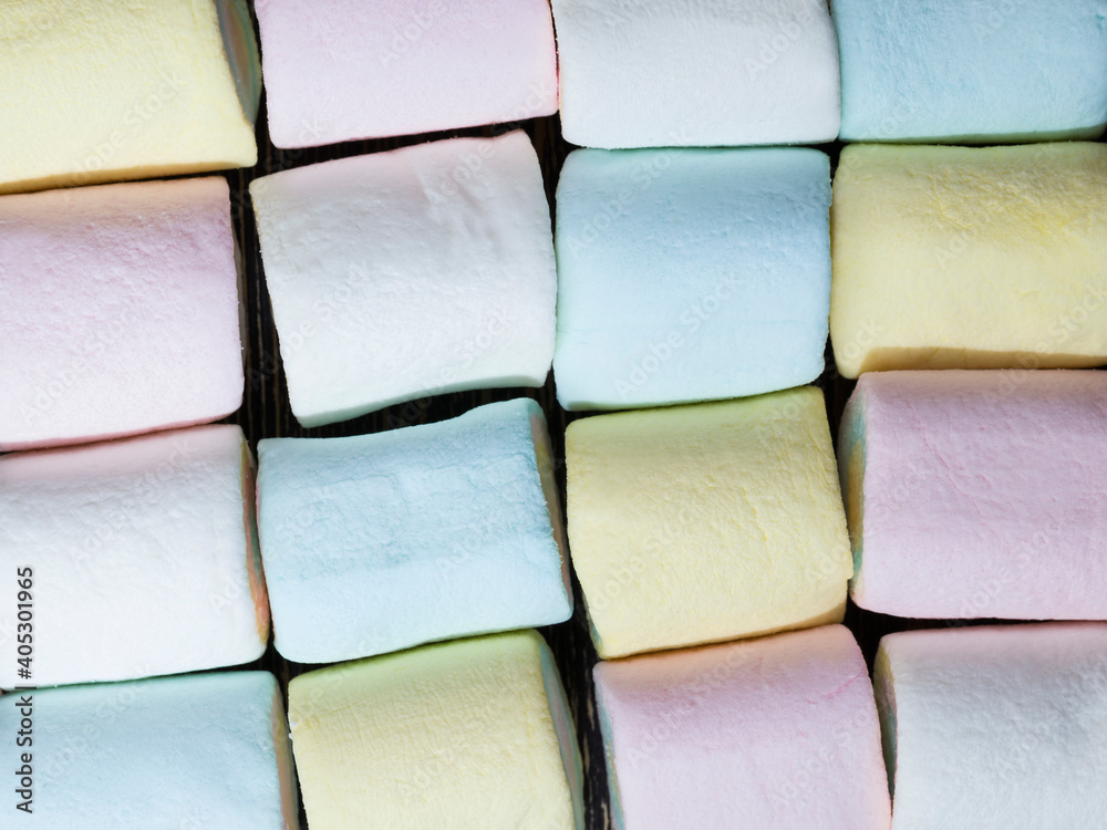 Fototapeta premium multi-colored sweet soft marshmallow
