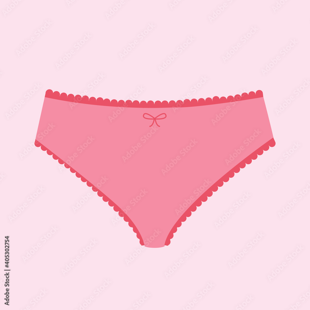 Underwear vector illustration pink panties Underwear vector illustration pink panties
