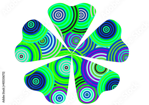 Beautifull leaf shape made of fun colorful circle pattern for decoration