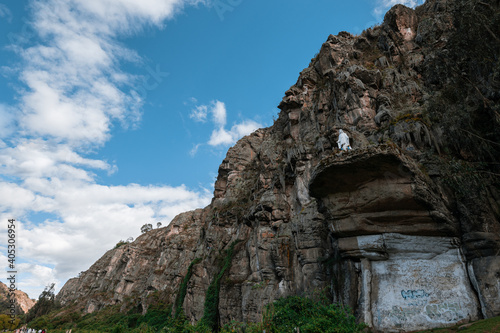 Holy Mary at the Suesca Stone Walls in Suesca, Cundinamarca - Colombia photo