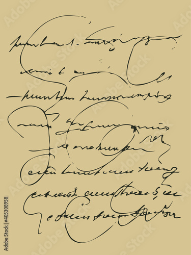 vector background texture of medieval handwriting of the papyrus, plain text for the background