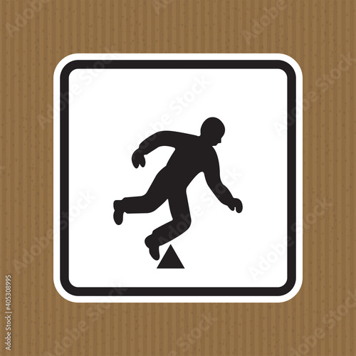 Trip Hazard Symbol Sign Isolate On White Background,Vector Illustration EPS.10