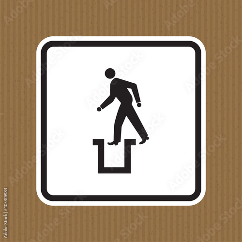 Beware Bottomless Pit Symbol Sign Isolate On White Background,Vector Illustration EPS.10