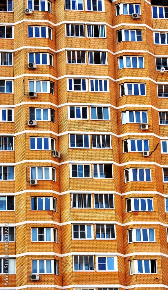 apartment building with windows