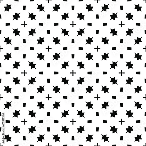 Black and white texture. Abstract seamless geometric pattern. 