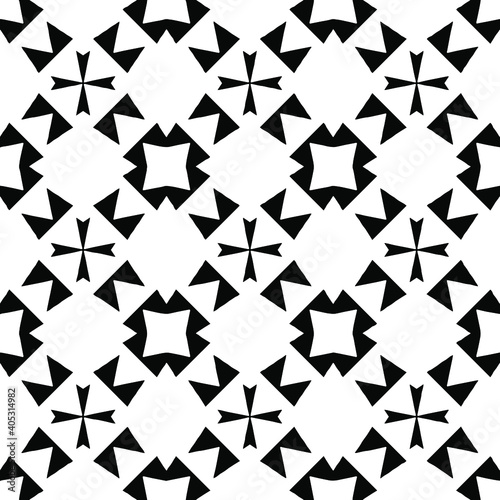 Black and white texture. Abstract seamless geometric pattern. 