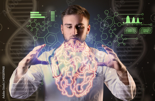 Male doctor using virtual s...