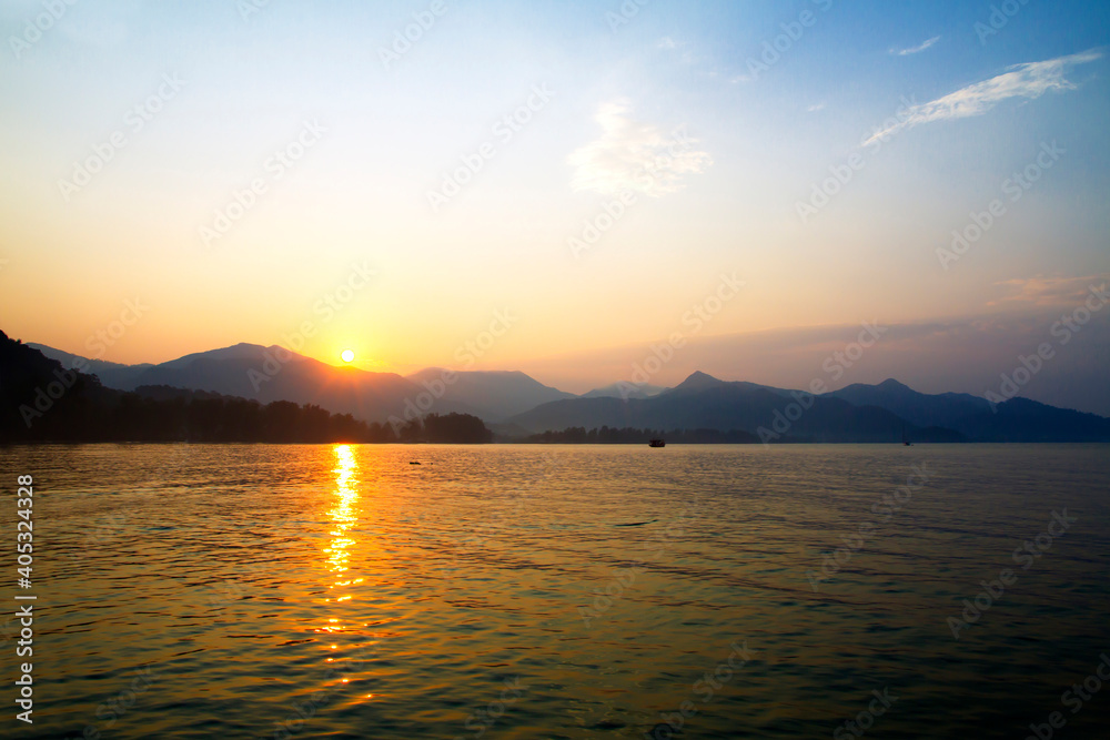 Sunrise in the morning on seaside at Koh Chang Sunrise in the morning on seaside at Koh Chang