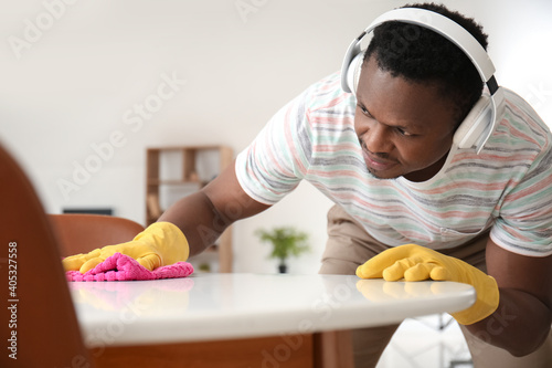 African-American man listen...