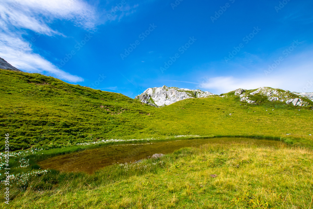 landscape with mountains and sky (Montafon, Vorarlberg, Austria)