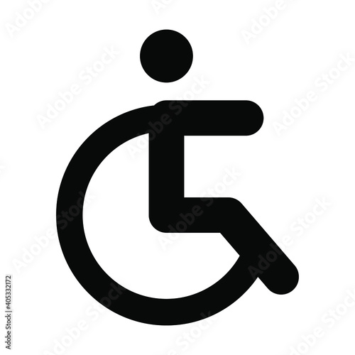 wheelchair icon, disabilities vector