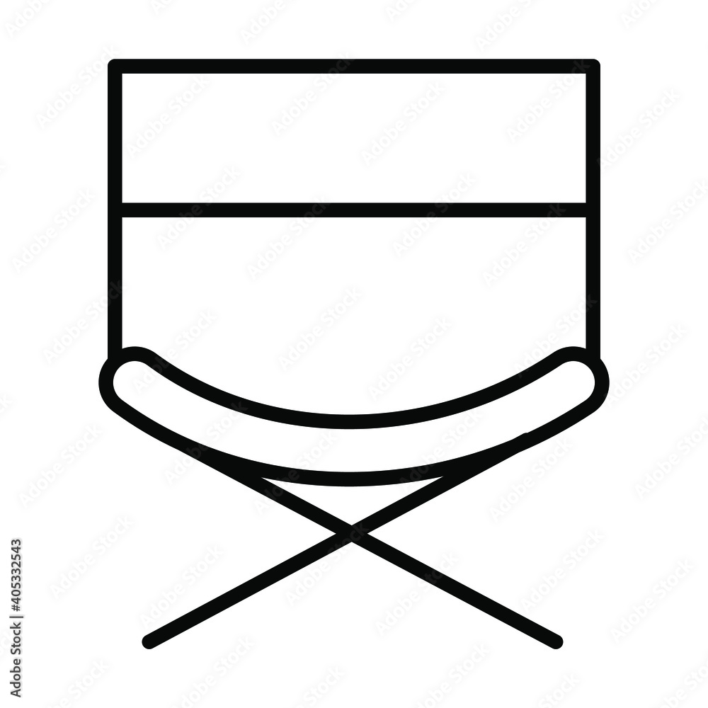director's chair icon vector