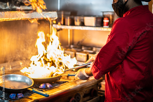 Fotografie Cooking indian style cuisine