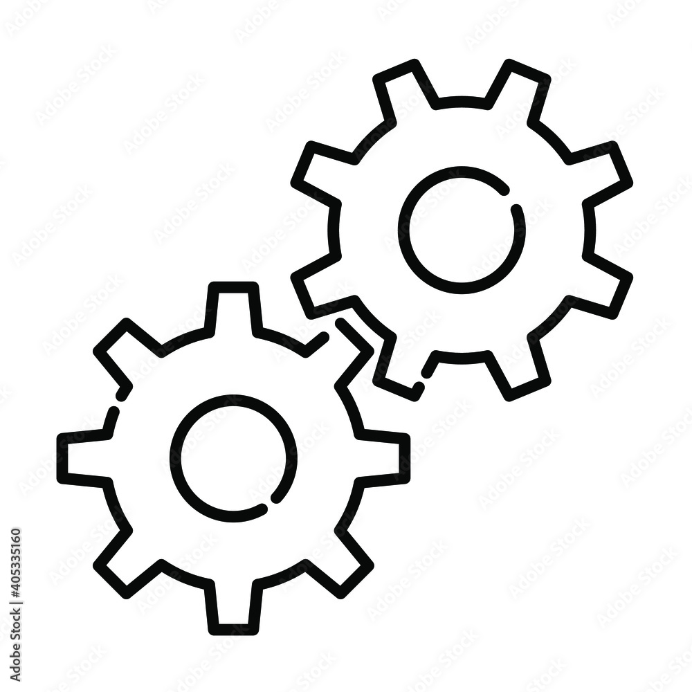 gear setting icon vector