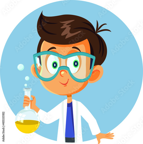 Funny Detective Looking through a Magnifying Glass
