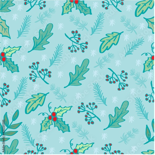 Holiday Floral Background Pattern. Vector Illustration. 