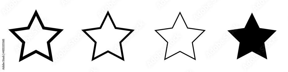 Estrella diferentes diseños. Conjunto de iconos de estrella aislados en fondo blanco Estrella diferentes diseños. Conjunto de iconos de estrella aislados en fondo blanco